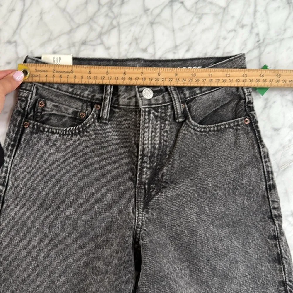 NWT Gap Teen 90s Loose Jean shorts gray washed distressed size 10